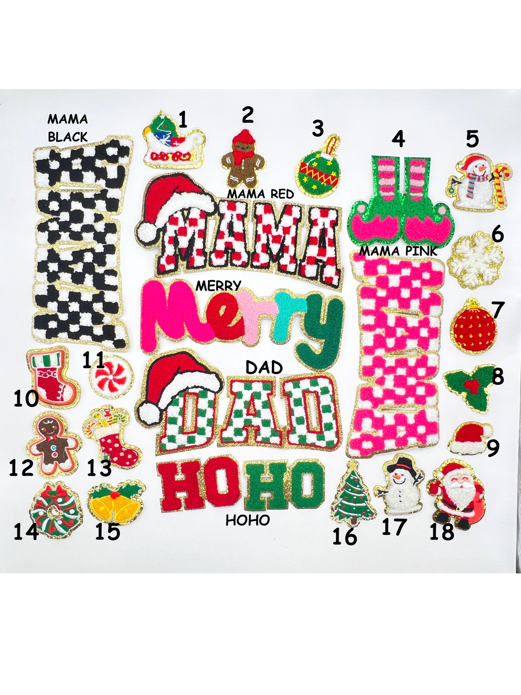 Christmas Iron Patches Appliques