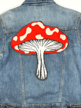 Load image into Gallery viewer, Large Embroidered Magic Mushroom Applique Patch
