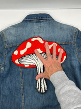 Load image into Gallery viewer, Large Embroidered Magic Mushroom Applique Patch
