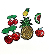 Load image into Gallery viewer, 11 Piece set Watermelon, Strawberry, Cherry, Apple, Applique Patches
