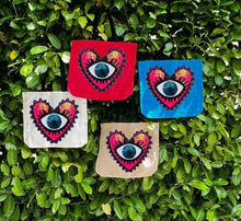 Load image into Gallery viewer, Tote with  Sequin Evil Eye  12 or 5 oz Shopping Bag
