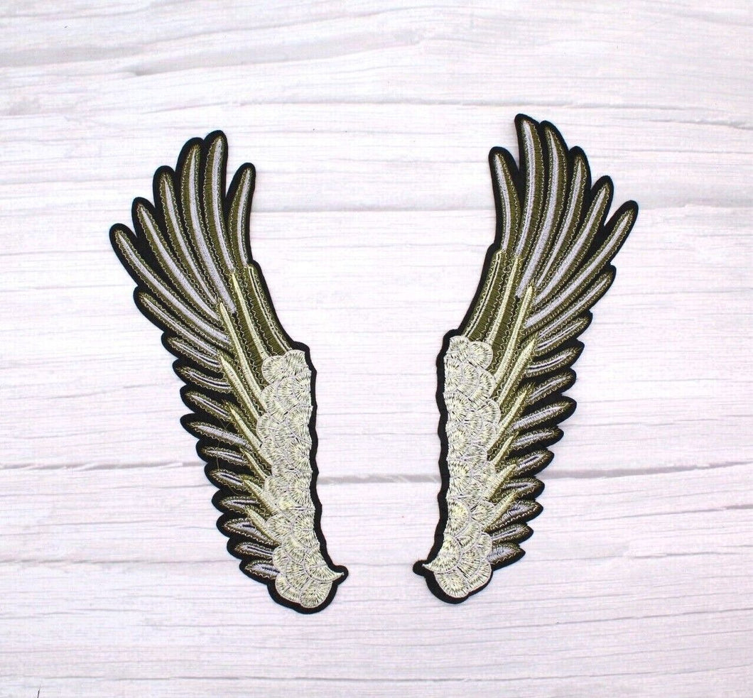 Embordered  Angel  Wings Applique Patch