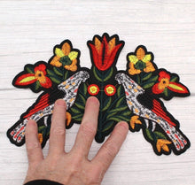 Load image into Gallery viewer, Embroidered Colourful Doves   Applique  Patch
