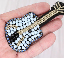 Load image into Gallery viewer, Handmade  Beaded Guitar Applique Patch
