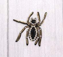 Load image into Gallery viewer, Crystal Embellished Tarantula Spider Applique Patch
