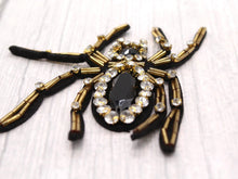 Load image into Gallery viewer, Crystal Embellished Tarantula Spider Applique Patch
