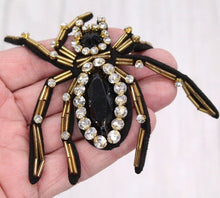 Load image into Gallery viewer, Crystal Embellished Tarantula Spider Applique Patch
