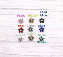 Load image into Gallery viewer, 2 piece Rhinestone Star Shaped Applique Patches
