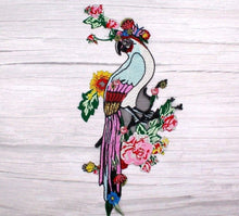 Load image into Gallery viewer, Beautiful Detailed Parrot &amp; Flowers  Sequins Beaded Patch
