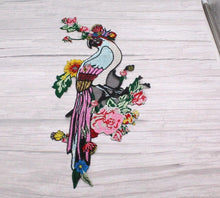 Load image into Gallery viewer, Beautiful Detailed Parrot &amp; Flowers  Sequins Beaded Patch
