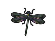 Load image into Gallery viewer, Dragonfly  Insect Embroidered Iron or Sew on Applique Patch
