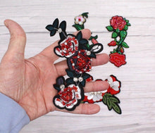 Load image into Gallery viewer, Beaded Rose Flower  Appliqué Patches
