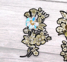 Load image into Gallery viewer, Beaded Rose Flower  Appliqué Patches
