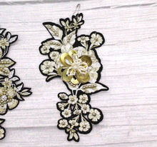 Load image into Gallery viewer, Beaded Rose Flower  Appliqué Patches
