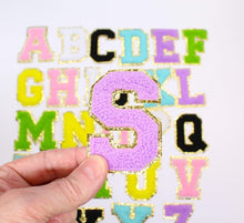 Load image into Gallery viewer, Fuzzy Chenille Patch Letter 8cm Patches Iron on Sew on Alphabet Letters
