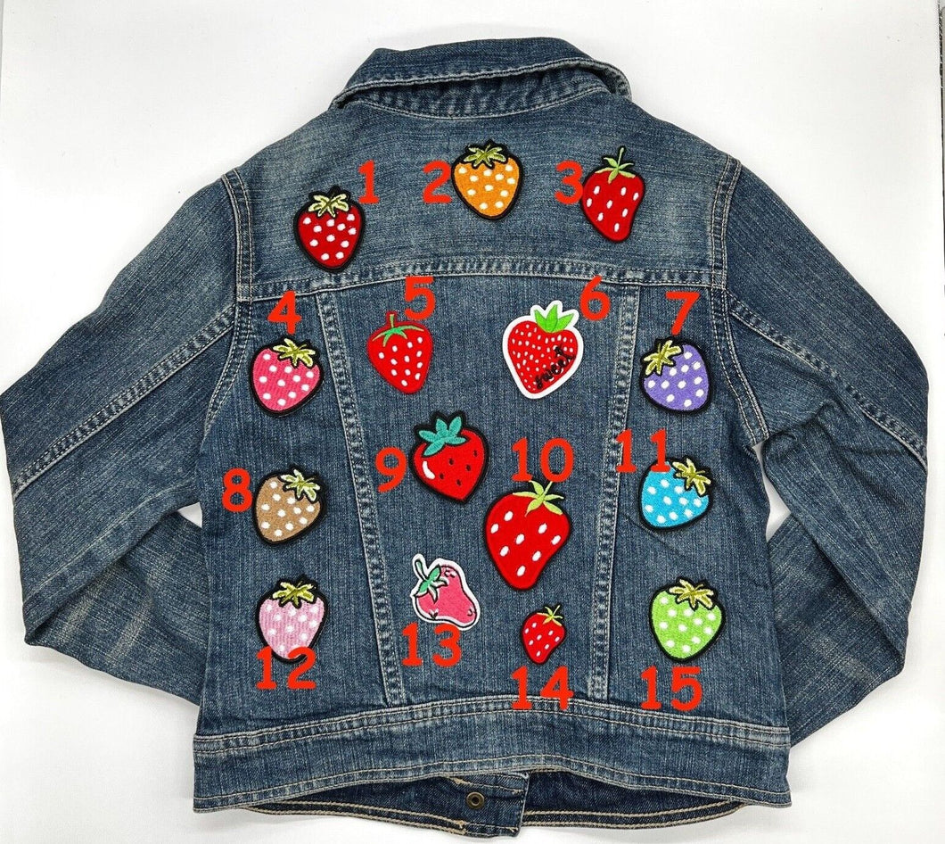 Strawberry fuzzy Applique Patches