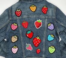 Load image into Gallery viewer, Strawberry fuzzy Applique Patches
