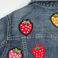 Load image into Gallery viewer, Strawberry fuzzy Applique Patches
