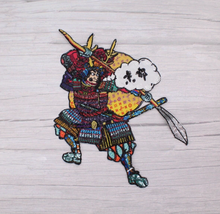 Load image into Gallery viewer, Huge Japanese  Samurai Warrior Sequin Applique  Patch
