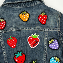 Load image into Gallery viewer, Strawberry fuzzy Applique Patches
