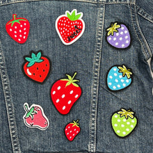 Load image into Gallery viewer, Strawberry fuzzy Applique Patches
