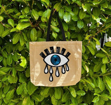 Load image into Gallery viewer, Tote with Evil All Seeing Eye  12 or 5 oz Shopping Bag
