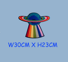 Load image into Gallery viewer, Spaceship UFO Sequin &amp; Embroidery Applique Patch
