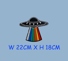 Load image into Gallery viewer, Spaceship UFO Sequin &amp; Embroidery Applique Patch
