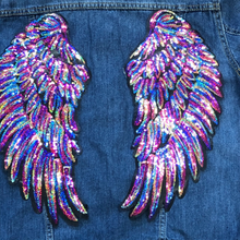 Load image into Gallery viewer, 1 Pair Angel Sequin Wings Applique Patch
