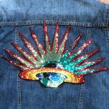 Load image into Gallery viewer, Planet Moon UFO Sequin Applique Patch
