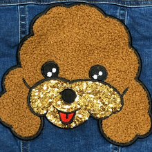 Load image into Gallery viewer, Puppy Dog Fluffy &amp; Sequin Dog  Applique Patch
