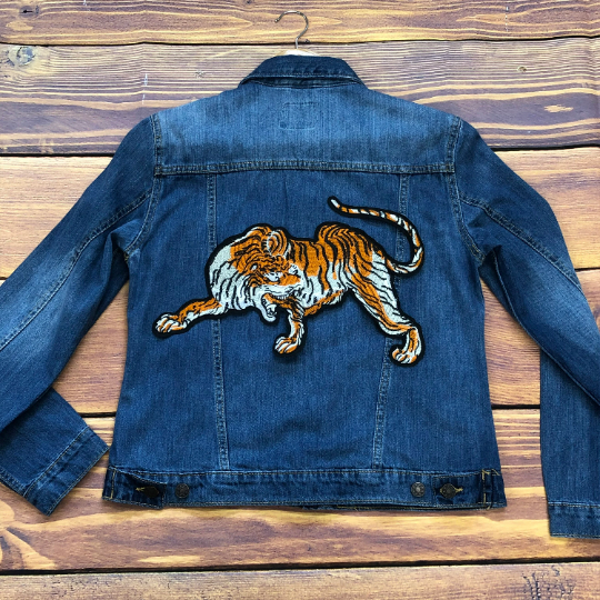 Large Embroidered Tiger Applique Patch