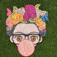 Load image into Gallery viewer, Large Embroidered  Frida Kahlo Applique Patch
