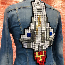 Load image into Gallery viewer, Large Rocket Ship Embroidered Applique Patch
