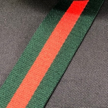 Load image into Gallery viewer, 1.6&quot; 4cm Wide Green And Red Striped  Trim Ribbon Webbing
