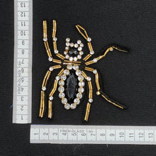 Load image into Gallery viewer, Crystal Embellished Tarantula Spider Applique Patch
