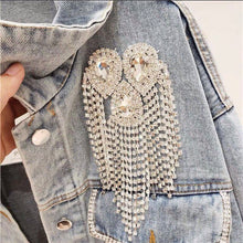 Load image into Gallery viewer, Epaulets Handmade  Studs Diamond Shoulder Pad Decoration
