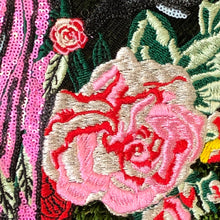 Load image into Gallery viewer, Beautiful Detailed Parrot &amp; Flowers  Sequins Beaded Patch
