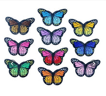 Load image into Gallery viewer, Iron On Butterfly  Embroidered Applique Patch
