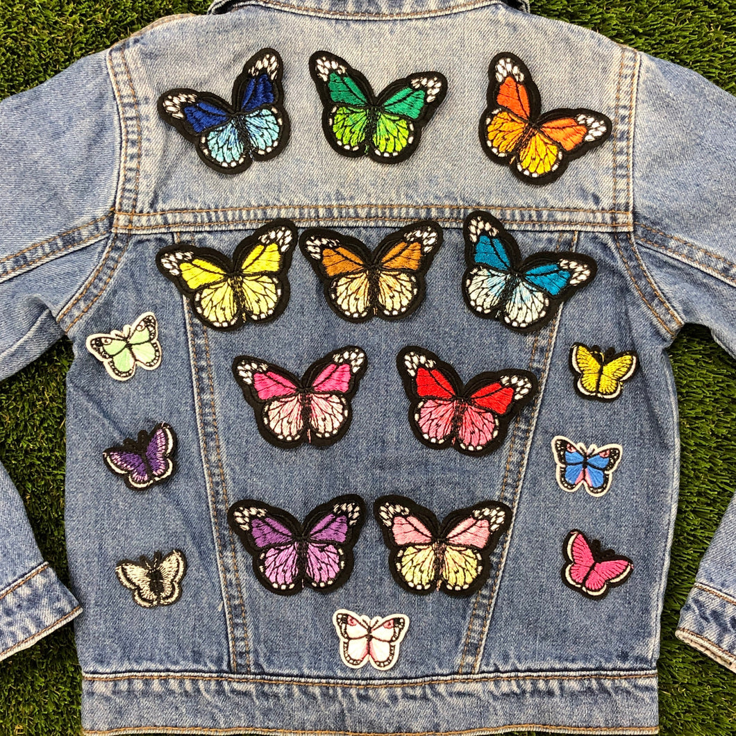 Iron On Butterfly  Embroidered Applique Patch