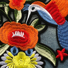 Load image into Gallery viewer, Beautiful Large Flower  and Bird Patch appliqué
