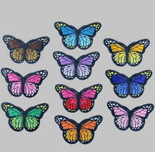 Load image into Gallery viewer, Iron On Butterfly  Embroidered Applique Patch
