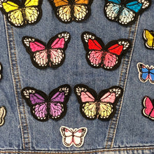 Load image into Gallery viewer, Iron On Butterfly  Embroidered Applique Patch
