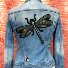 Load image into Gallery viewer, Dragonfly  Insect Embroidered Iron or Sew on Applique Patch
