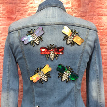 Load image into Gallery viewer, Large  Handmade 3d Crystal Sequin Embellished Bumble Bee Patch Applique
