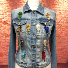 Load image into Gallery viewer, 2 Handmade Beaded Tassel Applique Patch
