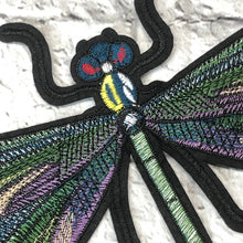 Load image into Gallery viewer, Dragonfly  Insect Embroidered Iron or Sew on Applique Patch
