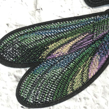 Load image into Gallery viewer, Dragonfly  Insect Embroidered Iron or Sew on Applique Patch
