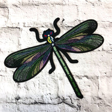 Load image into Gallery viewer, Dragonfly  Insect Embroidered Iron or Sew on Applique Patch
