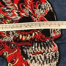 Load image into Gallery viewer, Large Embroidered Skull Applique Patch
